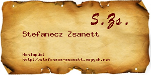 Stefanecz Zsanett névjegykártya