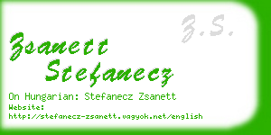 zsanett stefanecz business card